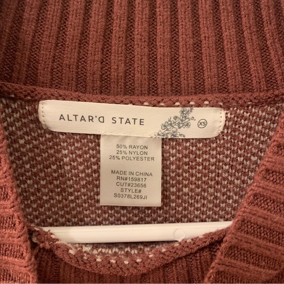 Altar'd State Terracotta Knit Sweater - Picture 2 of 8